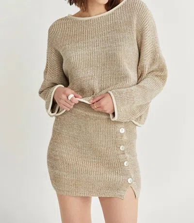Crescent Bailey Sweater Skirt In Beige