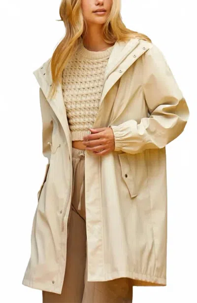 Crescent Briella Rain Coat In Cream In Yellow