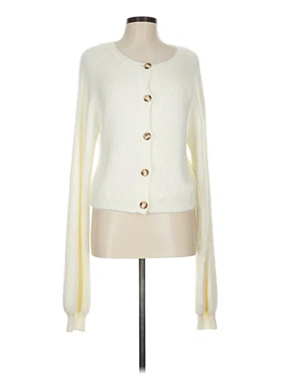 Pre-owned Crescent Cardigan Sweater In Ivory