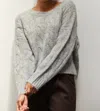 Crescent Cable Crewneck Sweater In Grey