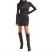 Crescent Ciella Ruched Mini Dress In Black In Black