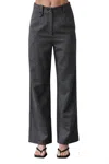 Crescent Clara Wool-blend Trouser In Charcoal In Pink