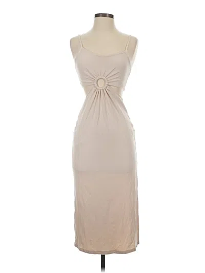 Pre-owned Crescent Cocktail Dress In Tan