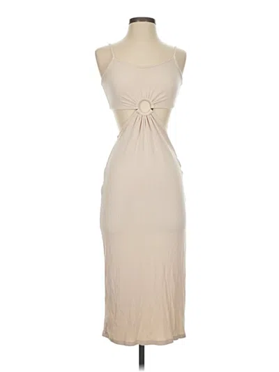 Pre-owned Crescent Cocktail Dress In Tan
