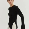 Crescent Danielle Knit Top In Black