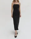 Crescent Delaney Crisscross Back Dress In Black In Black