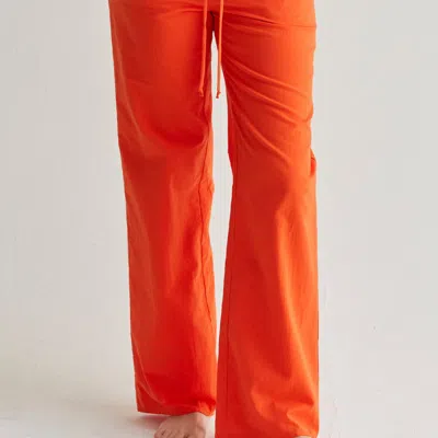 Crescent Elle Straight Leg Pants In Red