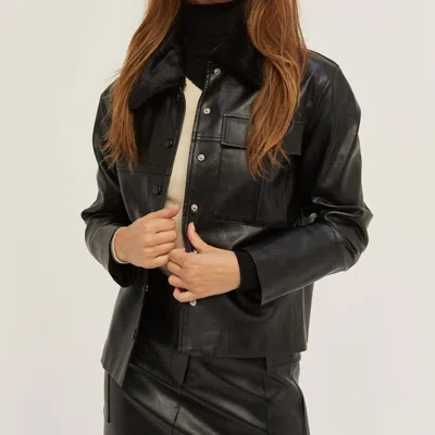 Crescent Eloise Vegan Leather Jacket_black