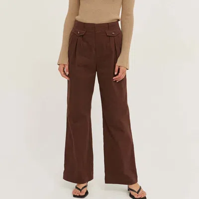 Crescent Erika Knit Top In Brown