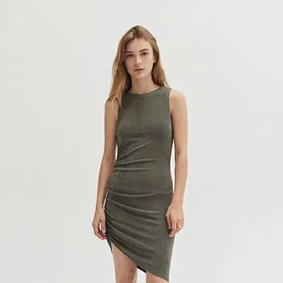 Crescent Esmeralda Knit Mini Dress In Olive