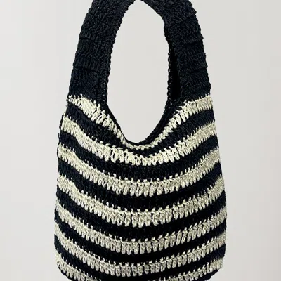 Crescent Eva Weave Bag In Black