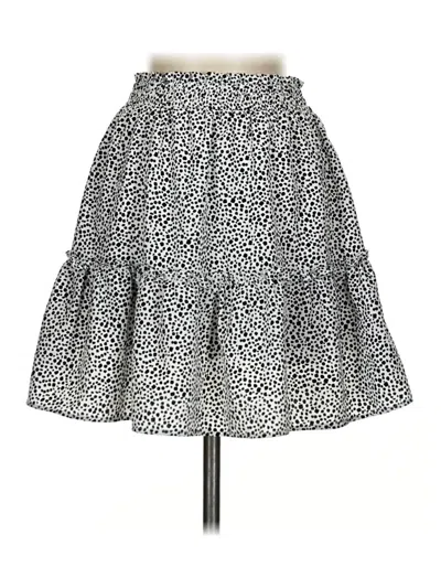 Pre-owned Crescent Formal Skirt In Silver