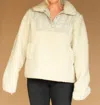 Crescent Harley Sherpa Jacket In Light Olive/taupe In White