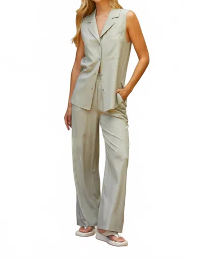 Crescent Hayden Pull On Pants In Eucalyptus In White
