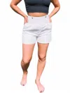 Crescent High Waisted Corduroy Shorts In White In White