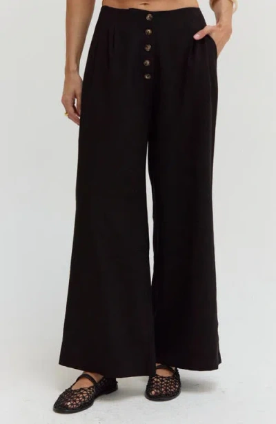 Crescent High Waisted Wide Leg Culotte Pants In Multi