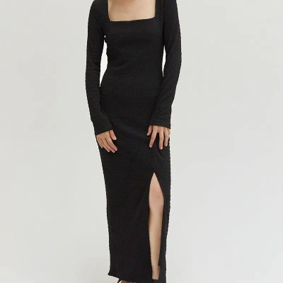 Crescent Irene Knit Maxi Dress In Black