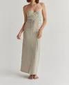 Crescent Jayda Tencel Blend Maxi Skirt In Grey