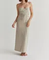 Crescent Jayda Tencel Blend Maxi Skirt In Grey