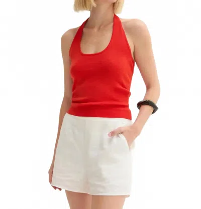 Crescent Jazzlyn Halter Neck Top In Red