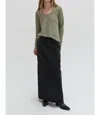Crescent Jocelene Shimmer Sweater Top In Eucalyptus In Multi