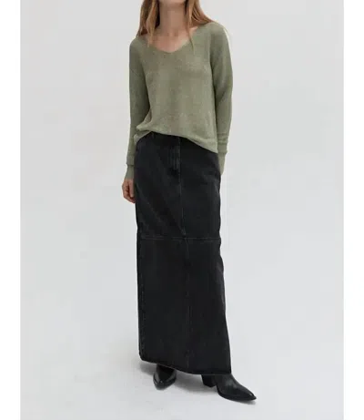 Crescent Jocelene Shimmer Sweater Top In Eucalyptus In Multi