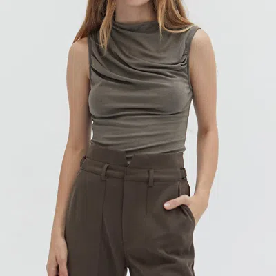 Crescent Lara Knit Top In Eucalyptus
