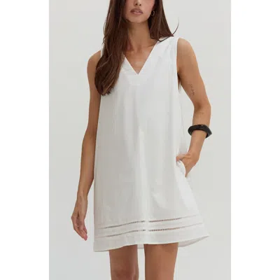Crescent Lattice Trim Poplin Mini Dress In Animal Print
