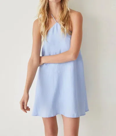 Crescent Layne Halter Romper Dress In Blue