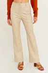 CRESCENT LEATHER PANTS IN CREAM