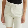 Crescent Leeor Denim Bermuda Shorts In White