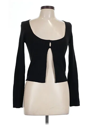 Crescent Long Sleeve Top Black Sweetheart Neckline Tops
