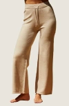 Crescent Lounge Sweater Knit Pants In Beige