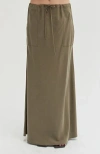 CRESCENT CRESCENT LYOCELL & LINEN MAXI SKIRT