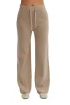 Crescent Straight Leg Lounge Pants In Beige