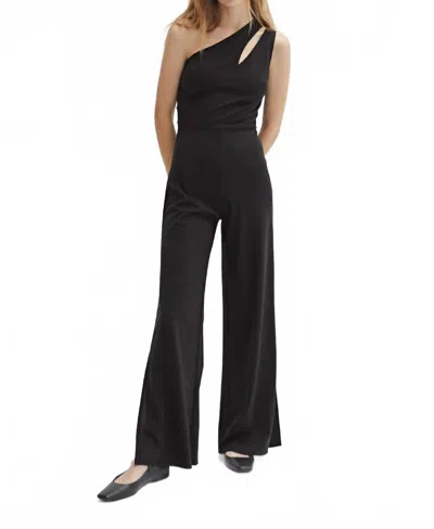 CRESCENT MOLLY ONE SHOULDER JUMPSUIT IN BLACK