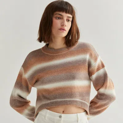 Crescent Nikki Ombre Sweater In Multi