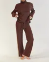Crescent Noa Turtleneck Sweater Two Piece Set In Espresso In Brown