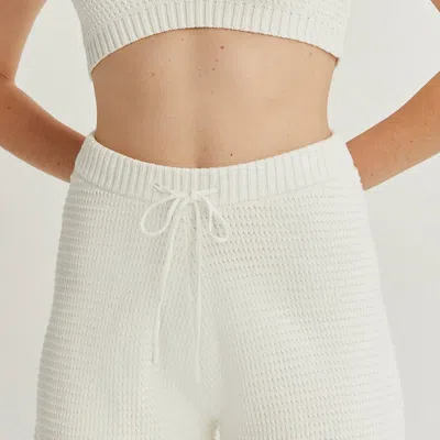 Crescent Odalis Cotton Shorts In White