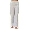 Crescent Pinstripe Pants In White/black