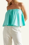 Crescent Poplin Tube Top