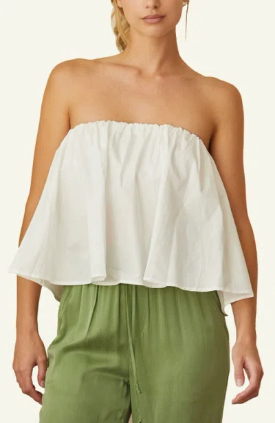 Crescent Poplin Tube Top