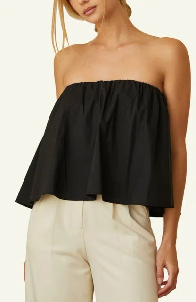 Crescent Poplin Tube Top