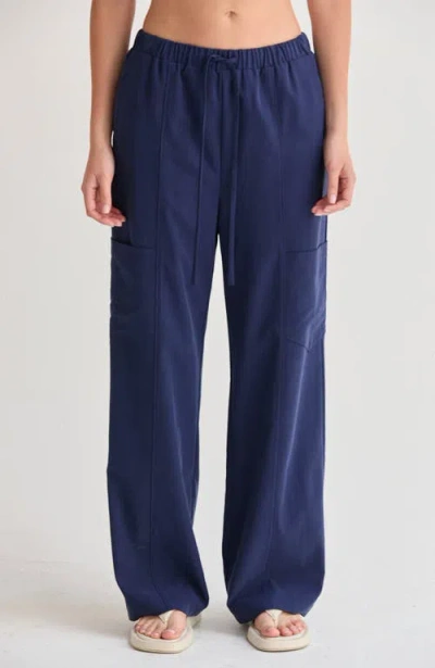 Crescent Pull On Tencel Blend Pants In Blue