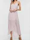 CRESCENT SAMANTHA SURPLICE MAXI DRESS IN MAUVE