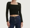 Crescent Sasha Top In Black In Multi