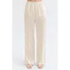 Crescent Satin Pull On Pants In Gold