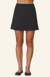 Crescent Scuba Mini Skirt In Black