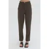 Crescent Taylor Seam Detailed Pants In Brown In Espresso