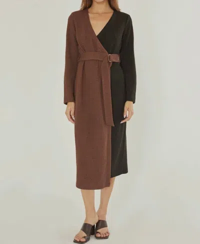 Crescent Shay Color Block Dress In Multi